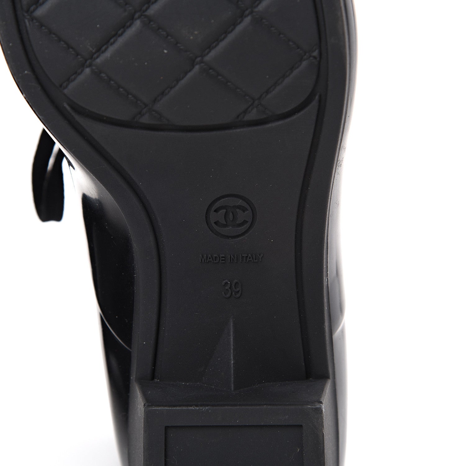 Chanel Vinyl Mink Boots Black 39 Black 6 of 7