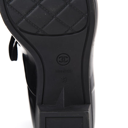 Chanel Vinyl Mink Boots Black 39 Black 6 of 7
