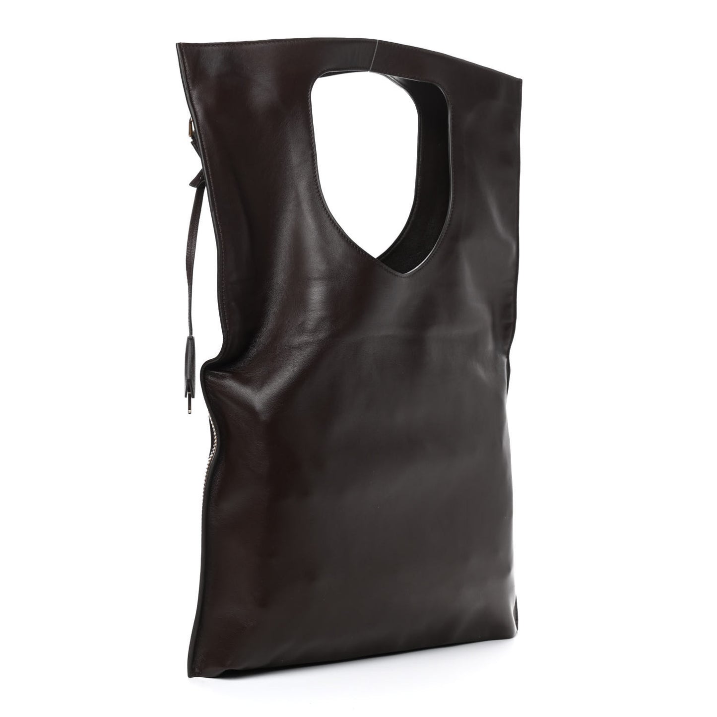 Alix Padlock Zip Shoulder Bag Brown