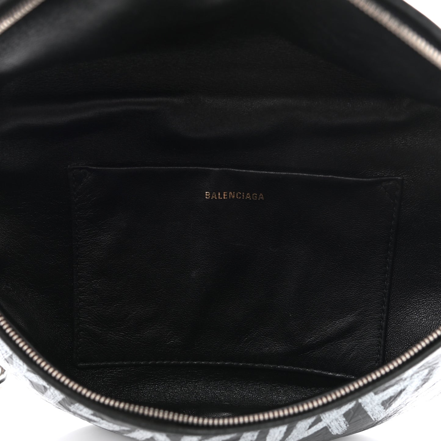 Agneau Arena Graffiti All Over XS Souvenir Belt Bag Black White