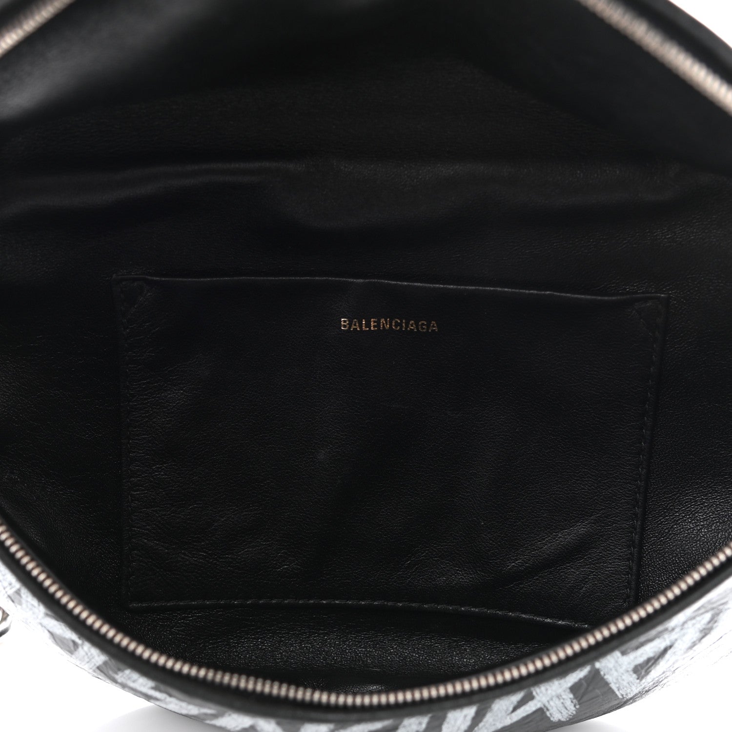 Balenciaga Agneau Arena Graffiti All Over XS Souvenir Belt Bag Black White 5 of 13