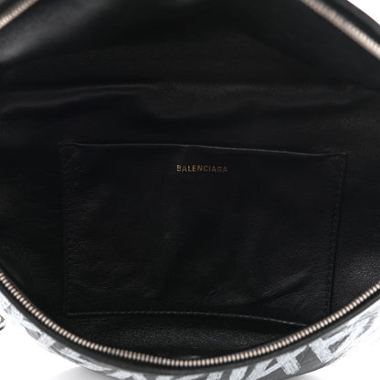 Balenciaga Agneau Arena Graffiti All Over XS Souvenir Belt Bag Black White 5 of 13