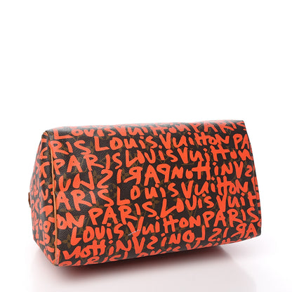 Louis Vuitton Monogram Graffiti Speedy 30 Orange 3 of 14
