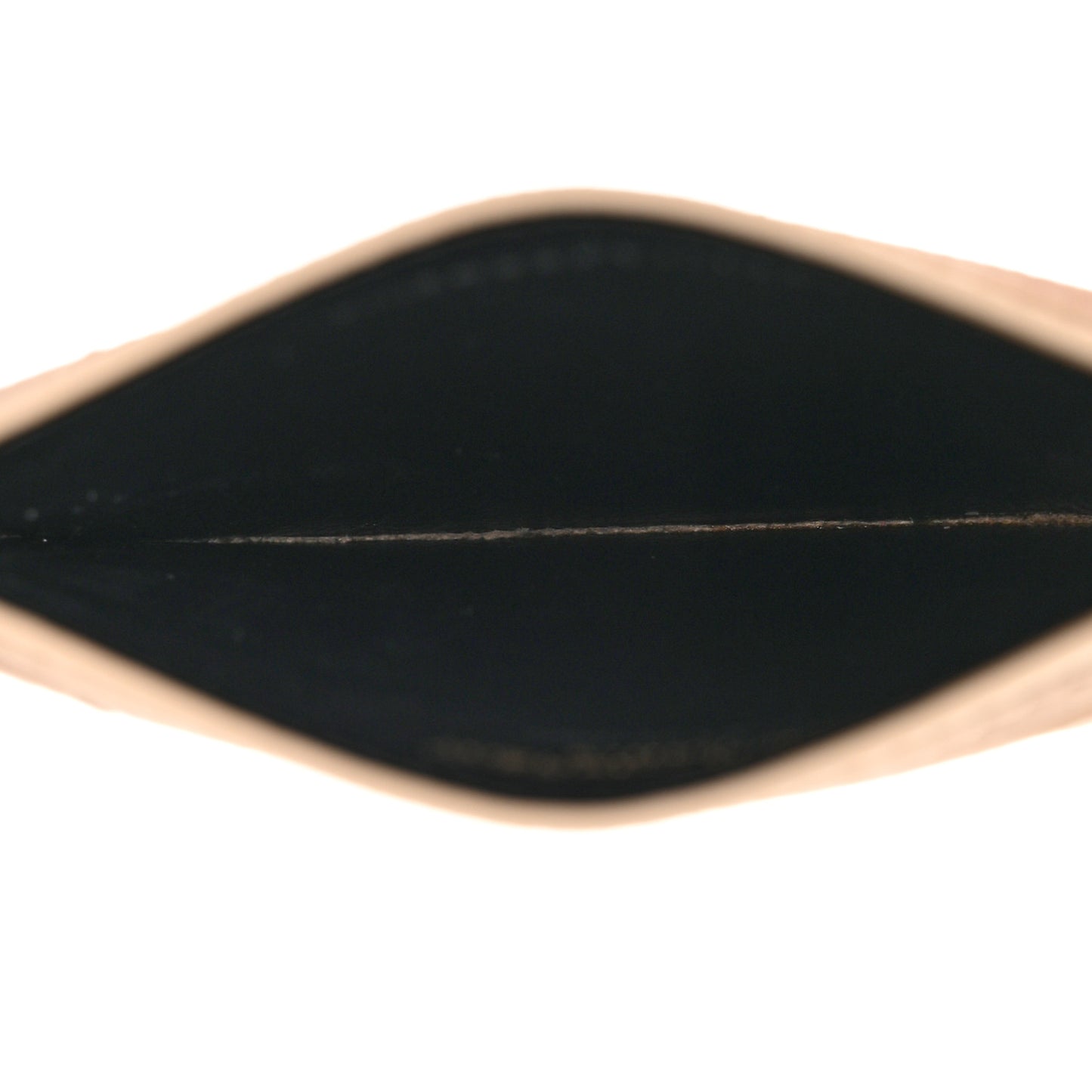 Grain De Poudre Matelasse Chevron Monogram Credit Card Case Dark Beige