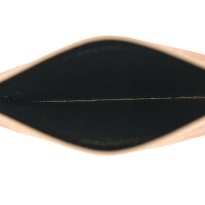 Saint Laurent Grain De Poudre Matelasse Chevron Monogram Credit Card Case Dark Beige 5 of 7