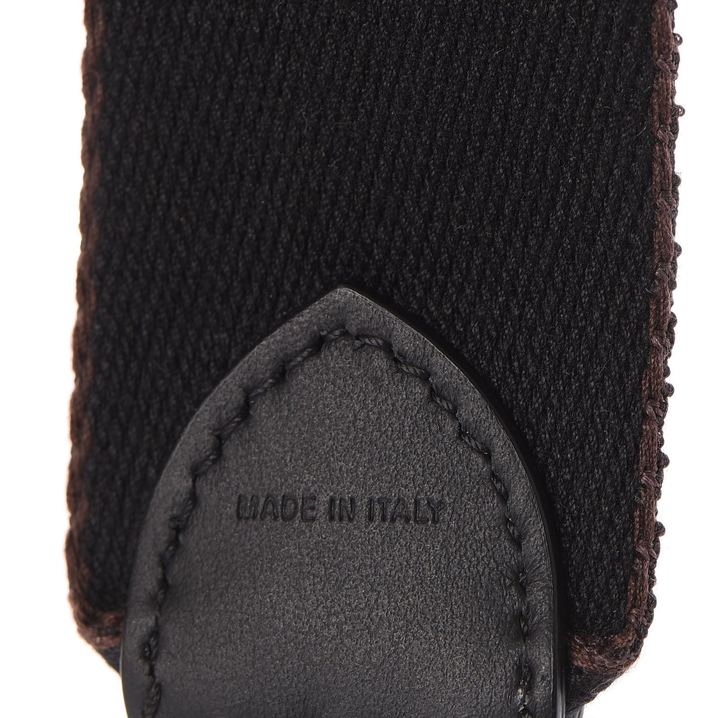 Ribbon Vitello Century FF Striped Mini Strap You Black Tobacco