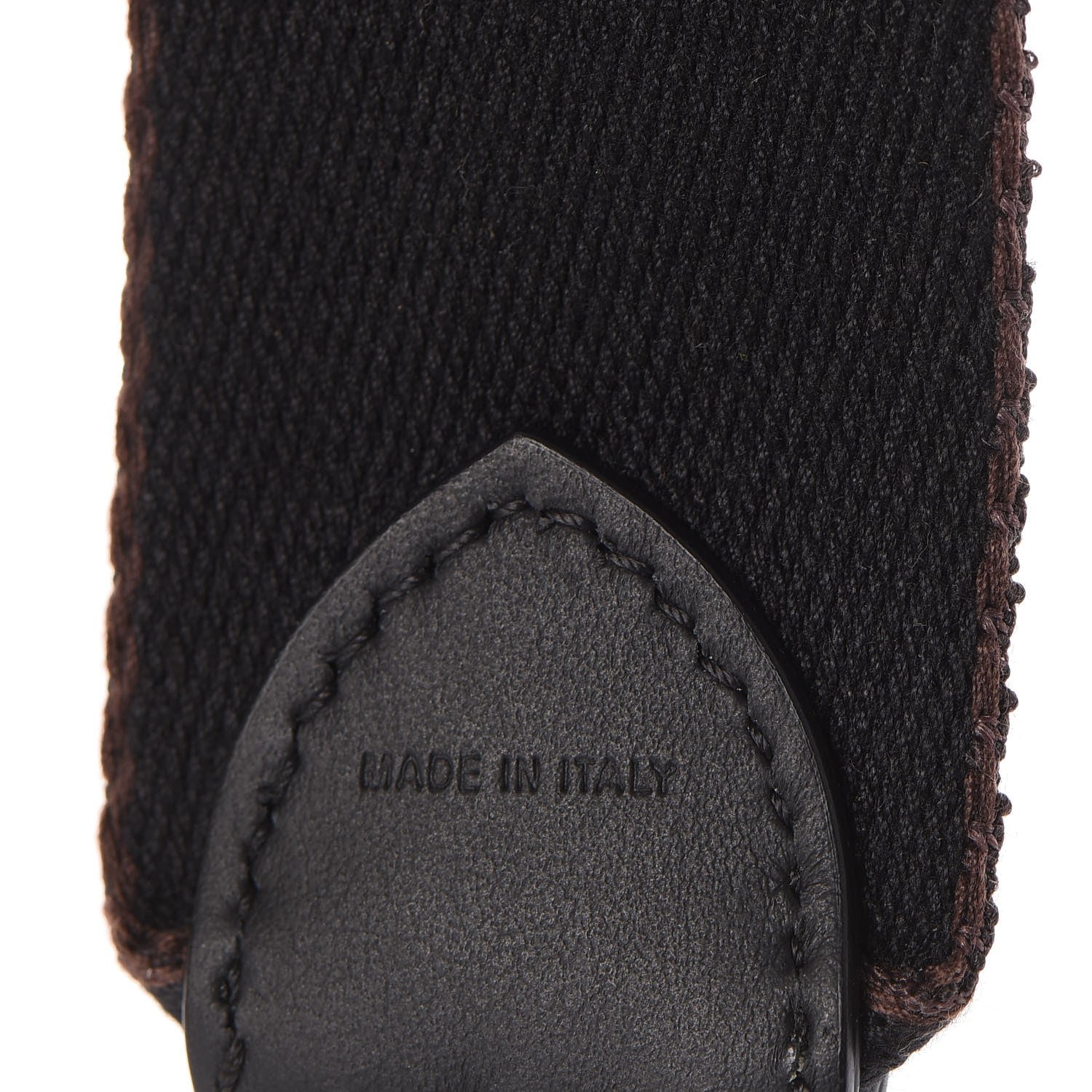 Fendi Ribbon Vitello Century FF Striped Mini Strap You Black Tobacco 5 of 6