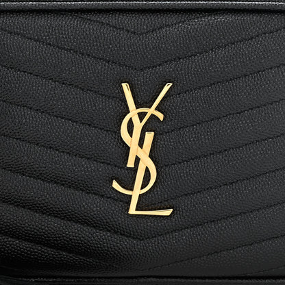 Saint Laurent Grain De Poudre Matelasse Monogram Mini Lou Camera Bag Black 8 of 11