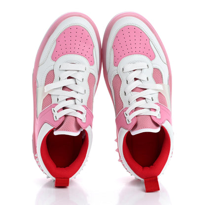 Christian Louboutin Calfskin Spike Astroloubi Donna Low Top Sneakers 38 White Calipso 2 of 9