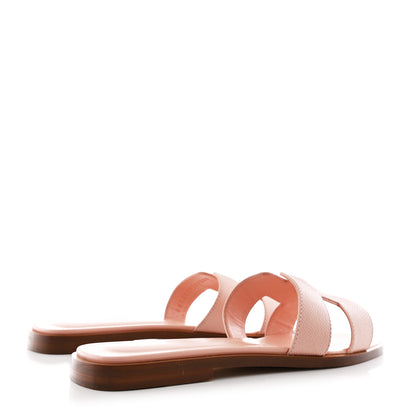 Hermes Epsom Oran Sandals 37 Rose Pale 4 of 9