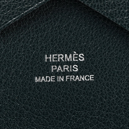 Hermes Chevre Mysore Duo Calvi Card Case Bleu Abysse 9 of 10