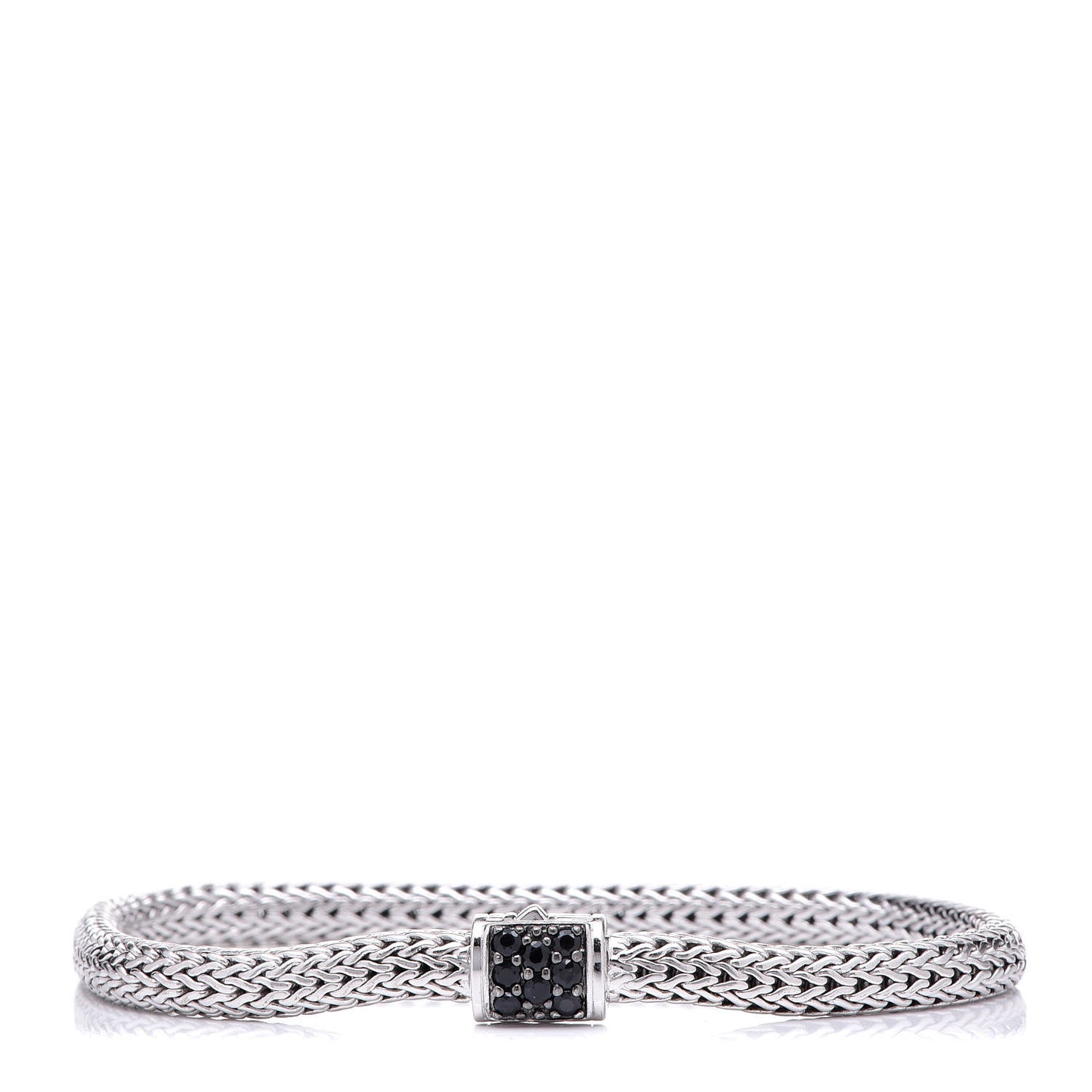 Sterling Silver Black Sapphire 5mm Classic Chain Bracelet