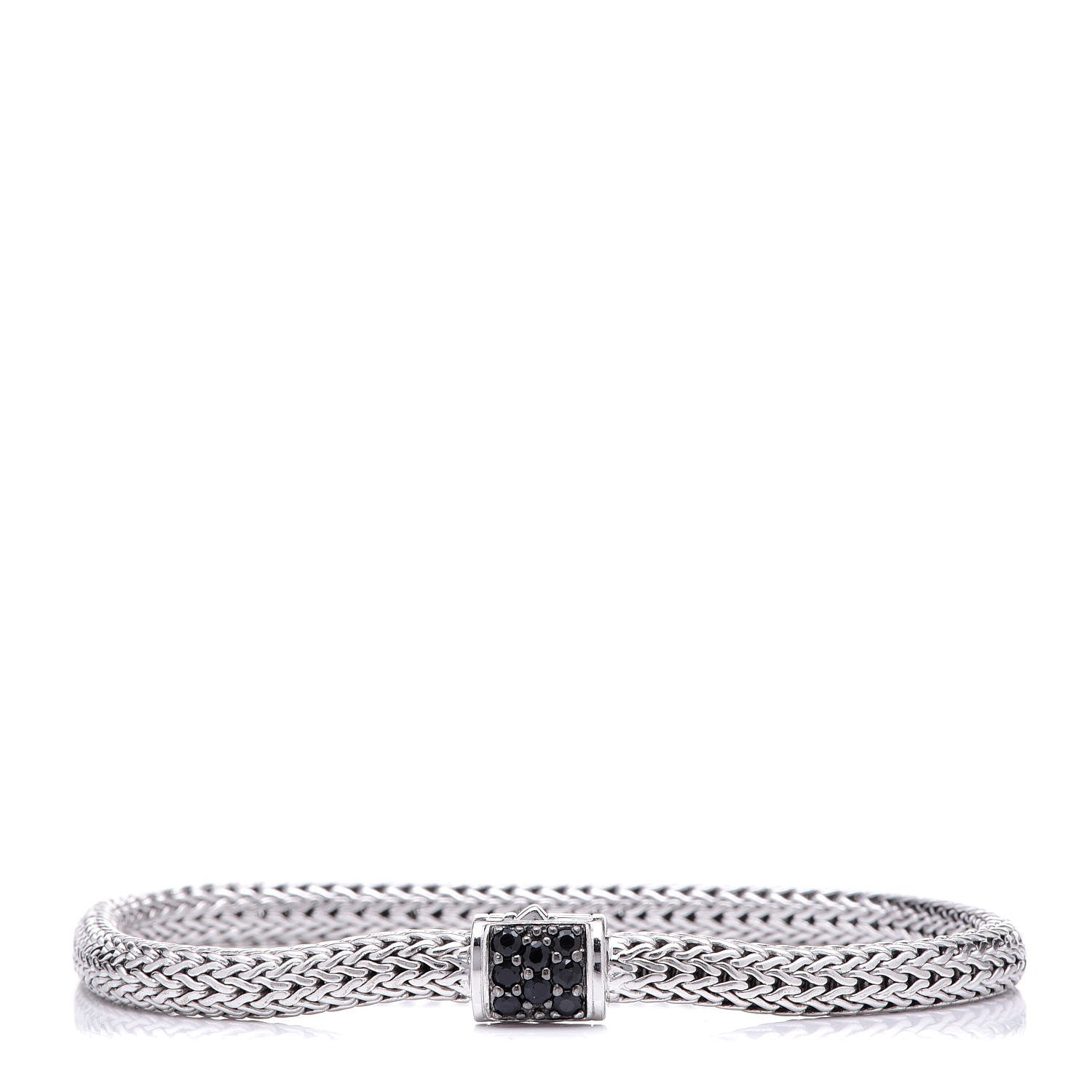 John Hardy Sterling Silver Black Sapphire 5mm Classic Chain Bracelet 1 of 5