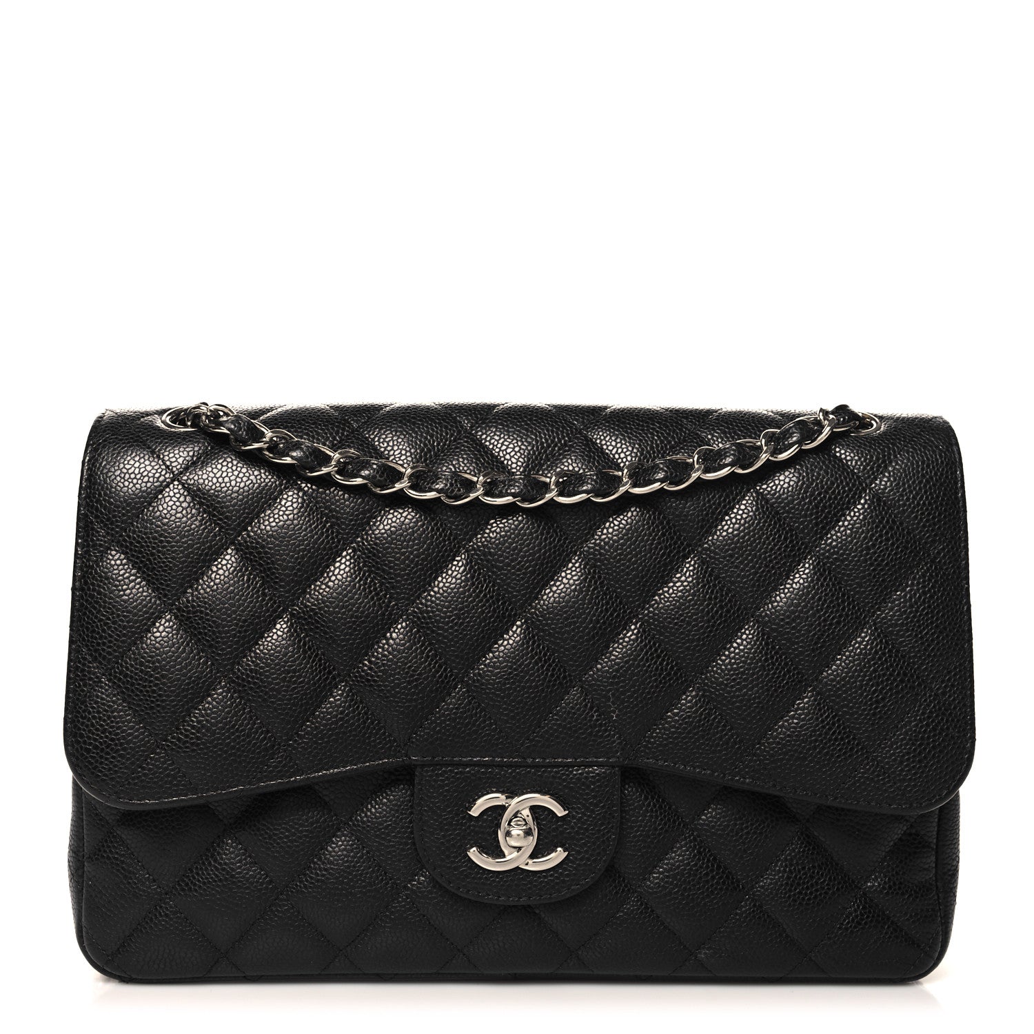 Chanel Caviar Quilted Jumbo Double Flap Black 1 of 12
