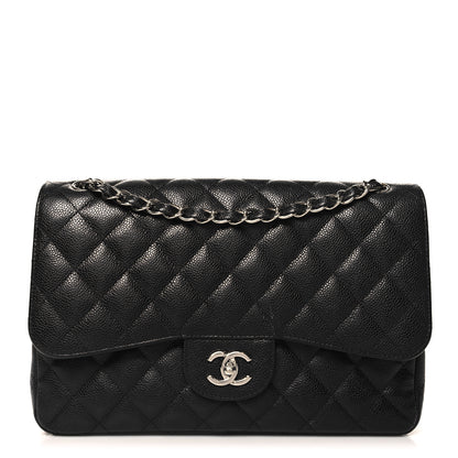 Chanel Caviar Quilted Jumbo Double Flap Black 1 of 12