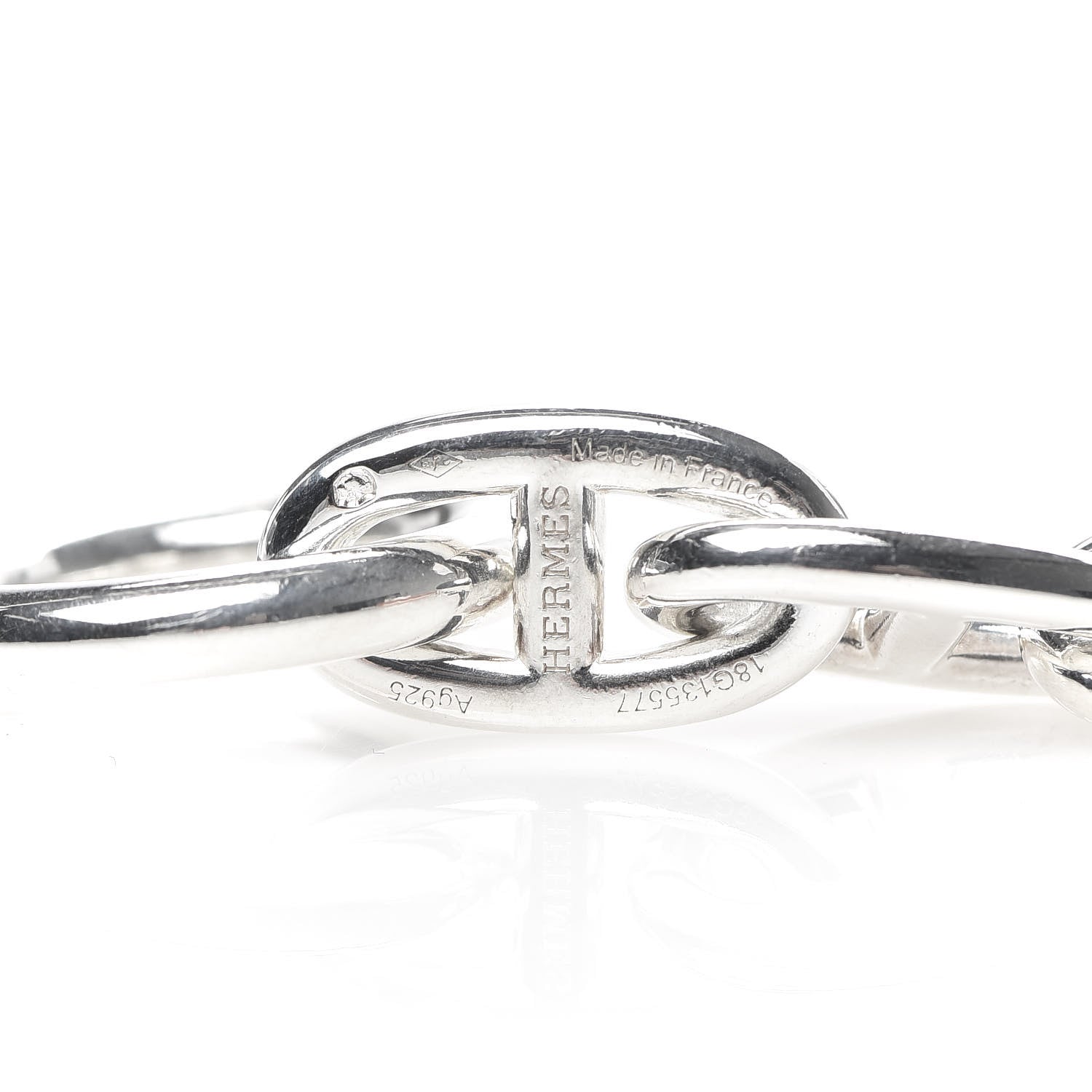 Hermes Sterling Silver TGM Chaine D'Ancre Bracelet 4 of 5