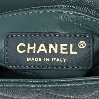Chanel Caviar Quilted Extra Mini Coco Handle Flap Green 7 of 13