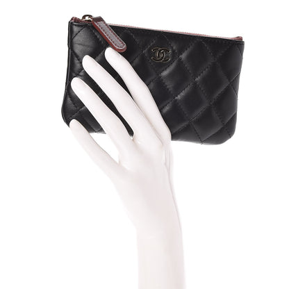 Chanel Lambskin Quilted Small Cosmetic Case Black 2 of 8