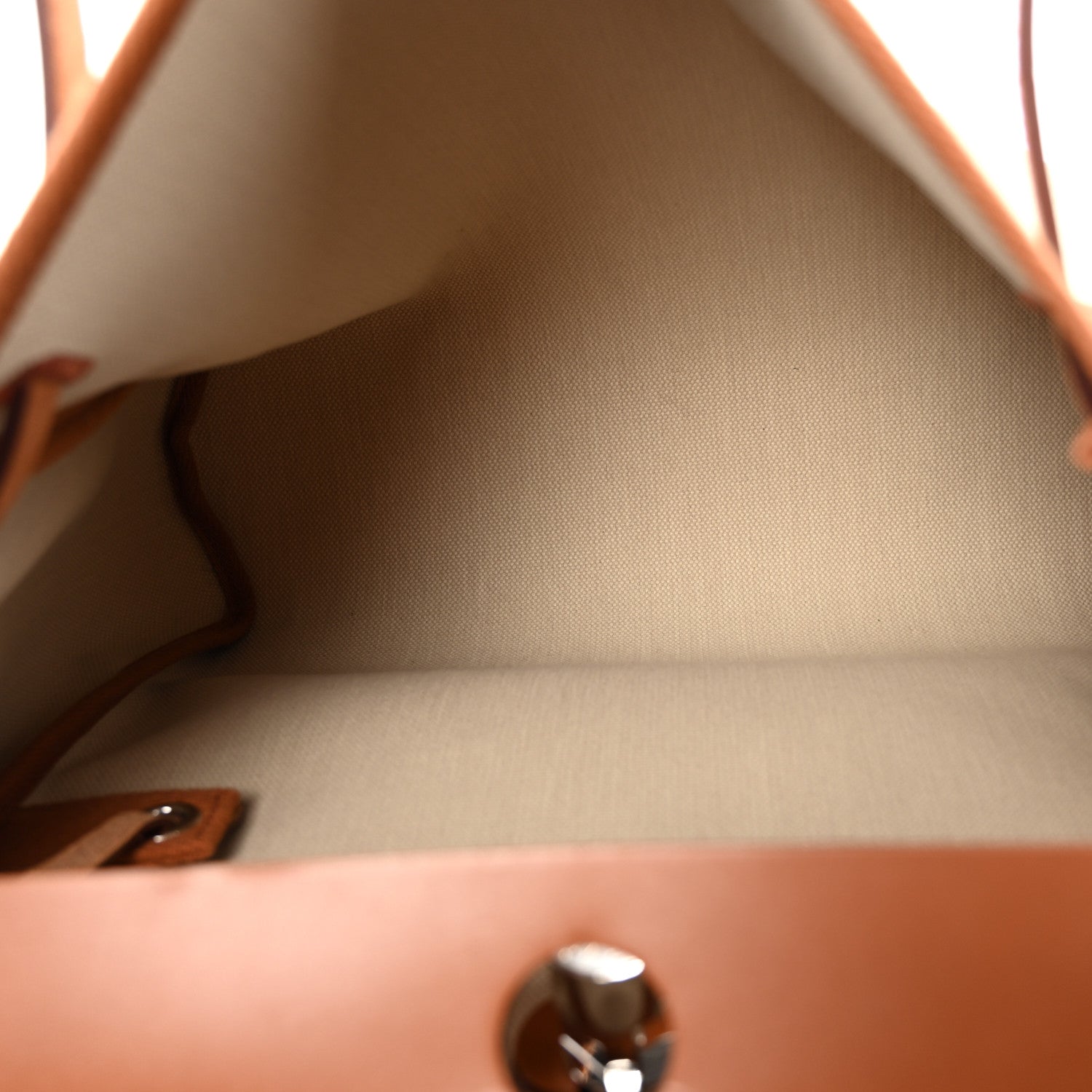 Hermes Military Toile Vache Hunter Herbag Zip Retourne 31 PM Beton Fauve 6 of 11