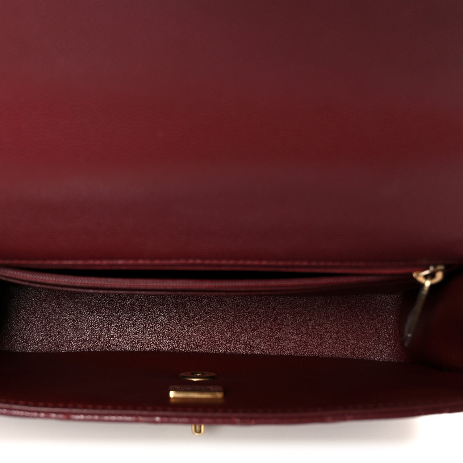 Chanel Caviar Quilted Small Handy CC Flap Burgundy 5 of 12