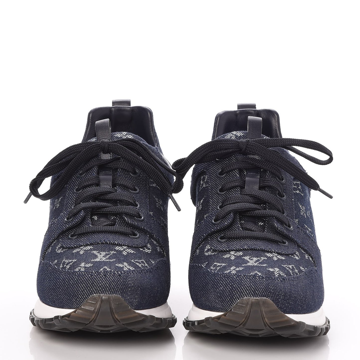 Denim Monogram Run Away Sneakers 40 Blue