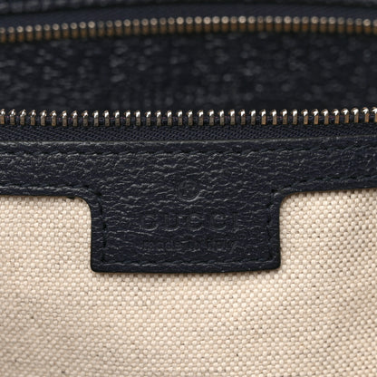 Gucci GG Supreme Monogram Textured Calfskin Web Medium Ophidia Shopping Tote Beige Blue 6 of 10