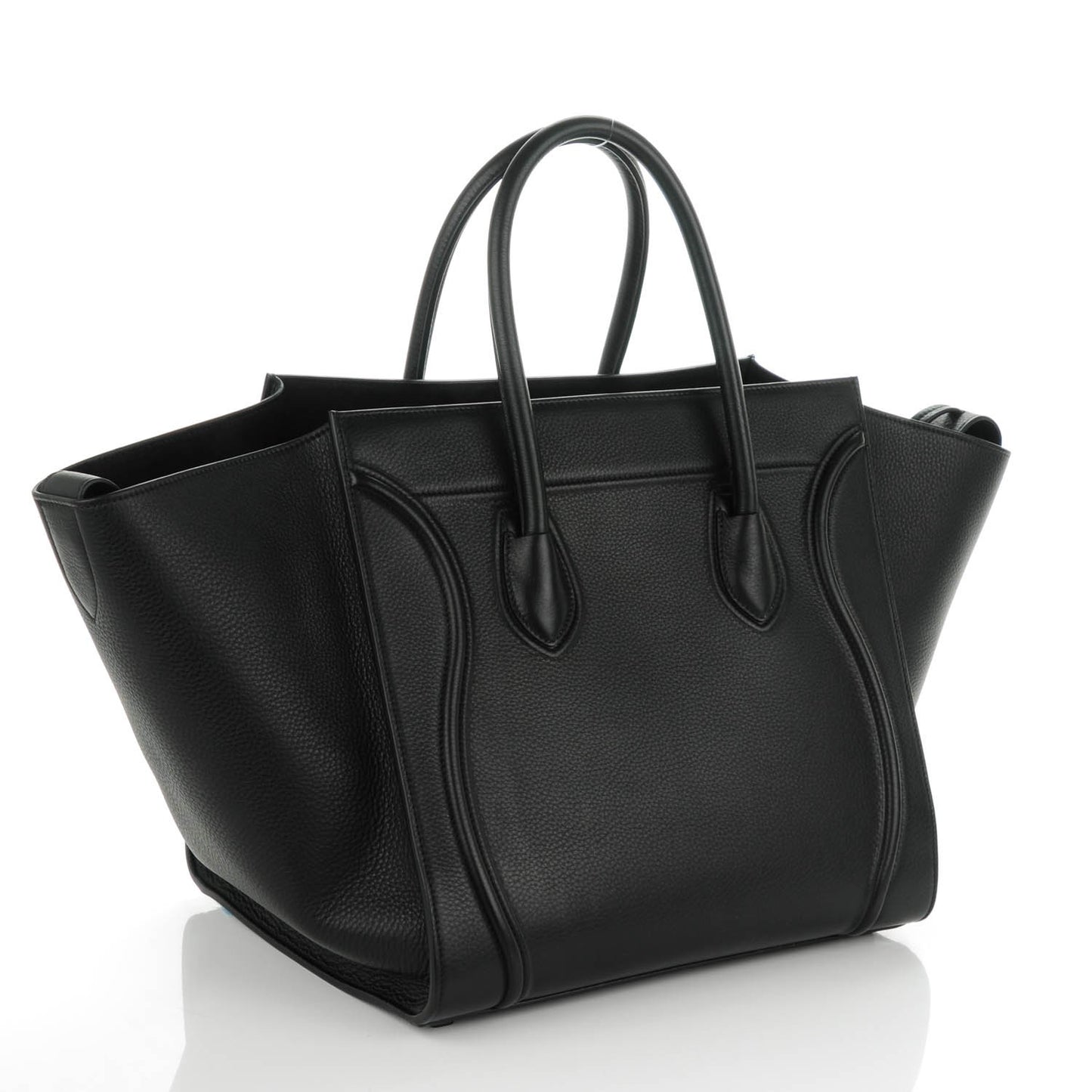 Supple Calfskin Medium Phantom Luggage Black