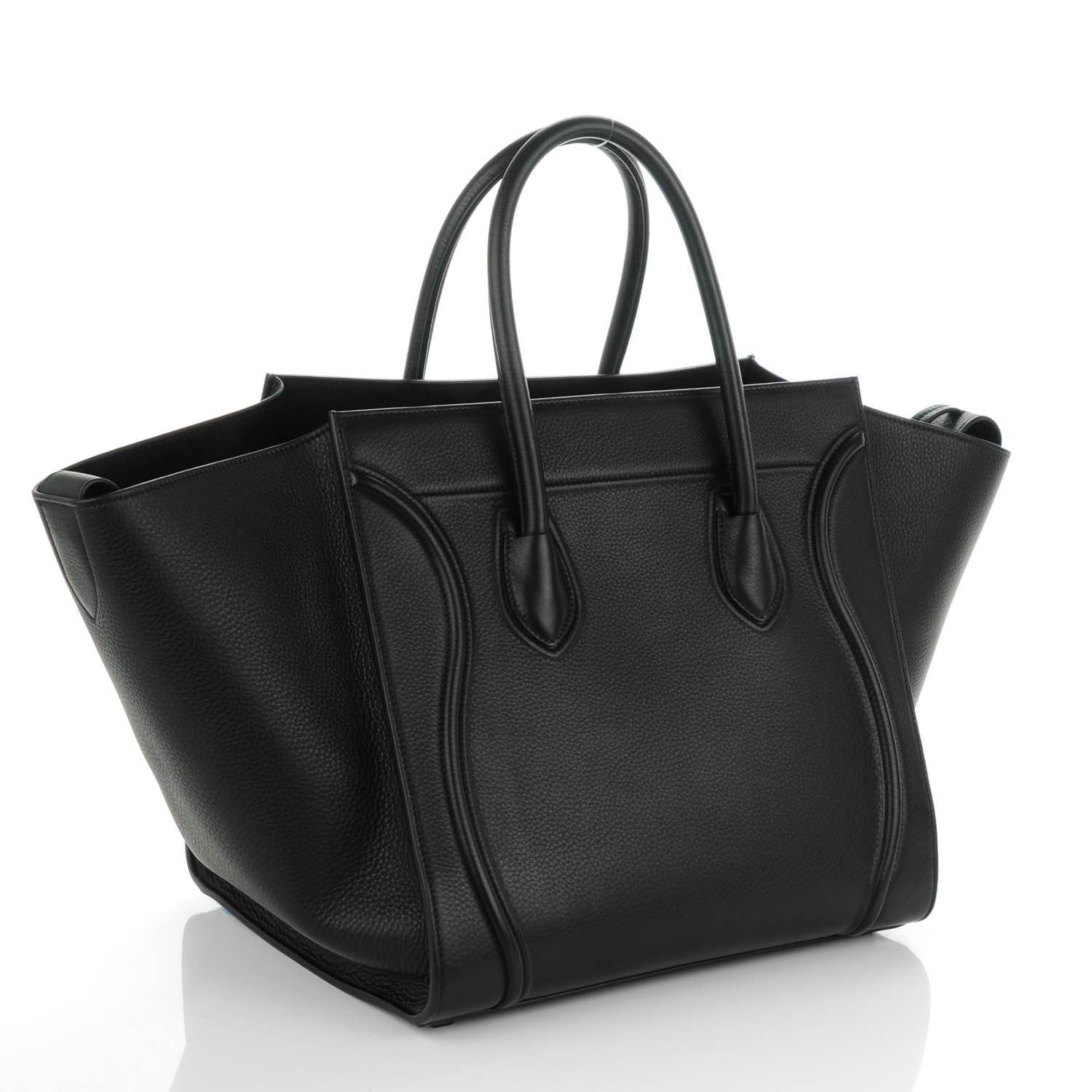 Celine Supple Calfskin Medium Phantom Luggage Black 3 of 7