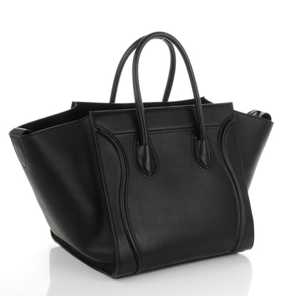Celine Supple Calfskin Medium Phantom Luggage Black 3 of 7