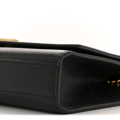 Saint Laurent Grain De Poudre Small Monogram Kate Satchel Black 10 of 13
