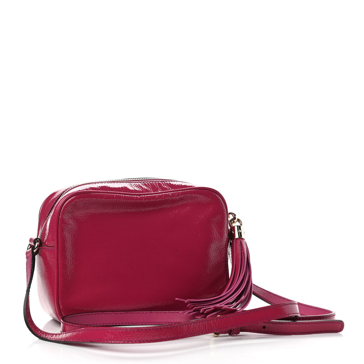 Vernice Naplack Small Soho Disco Bag Bright Bougainvillea