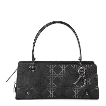 Christian Dior Denim Cannage Studded East West Lady Dior Black 1 of 10