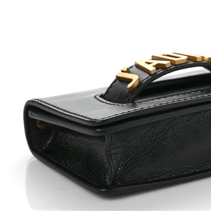 Christian Dior Crinkled Calfskin Mini J'Adior Chain Flap Bag Black 7 of 8