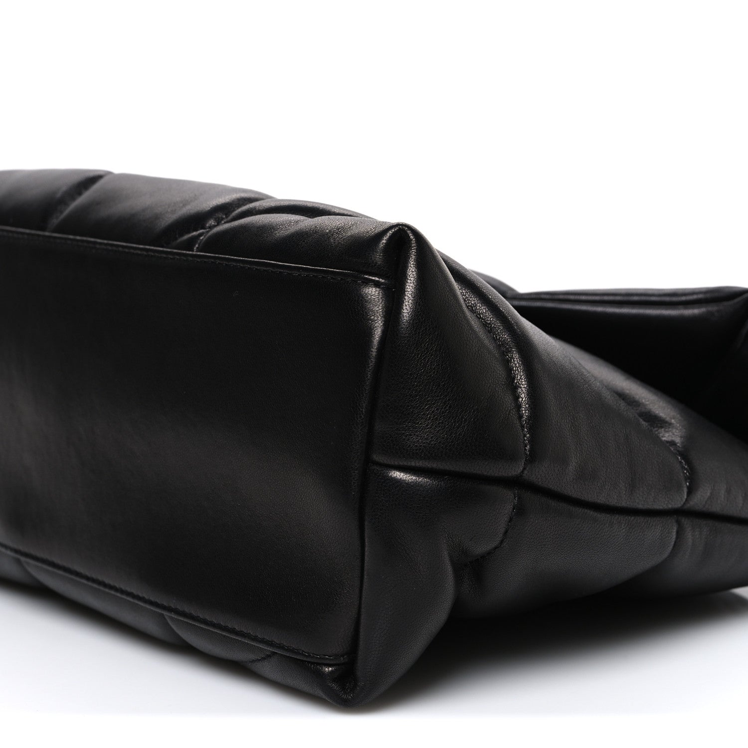Saint Laurent Lambskin Quilted Medium Loulou Puffer Monogram Chain Satchel Black 10 of 10