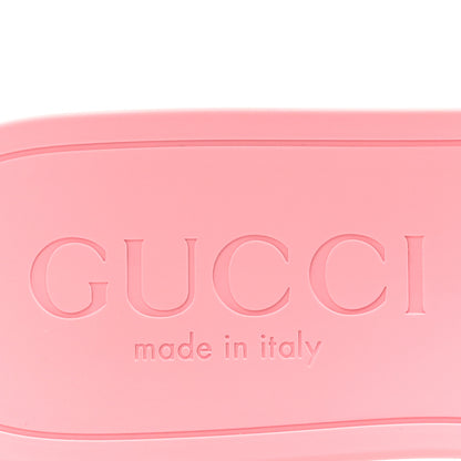 Gucci Rubber Interlocking G Womens Slide Sandals 37 Wild Rose 9 of 10