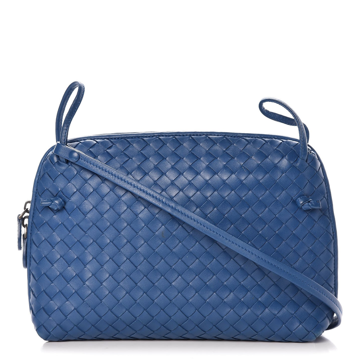 Nappa Intrecciato Pillow Crossbody Messenger Bleuette