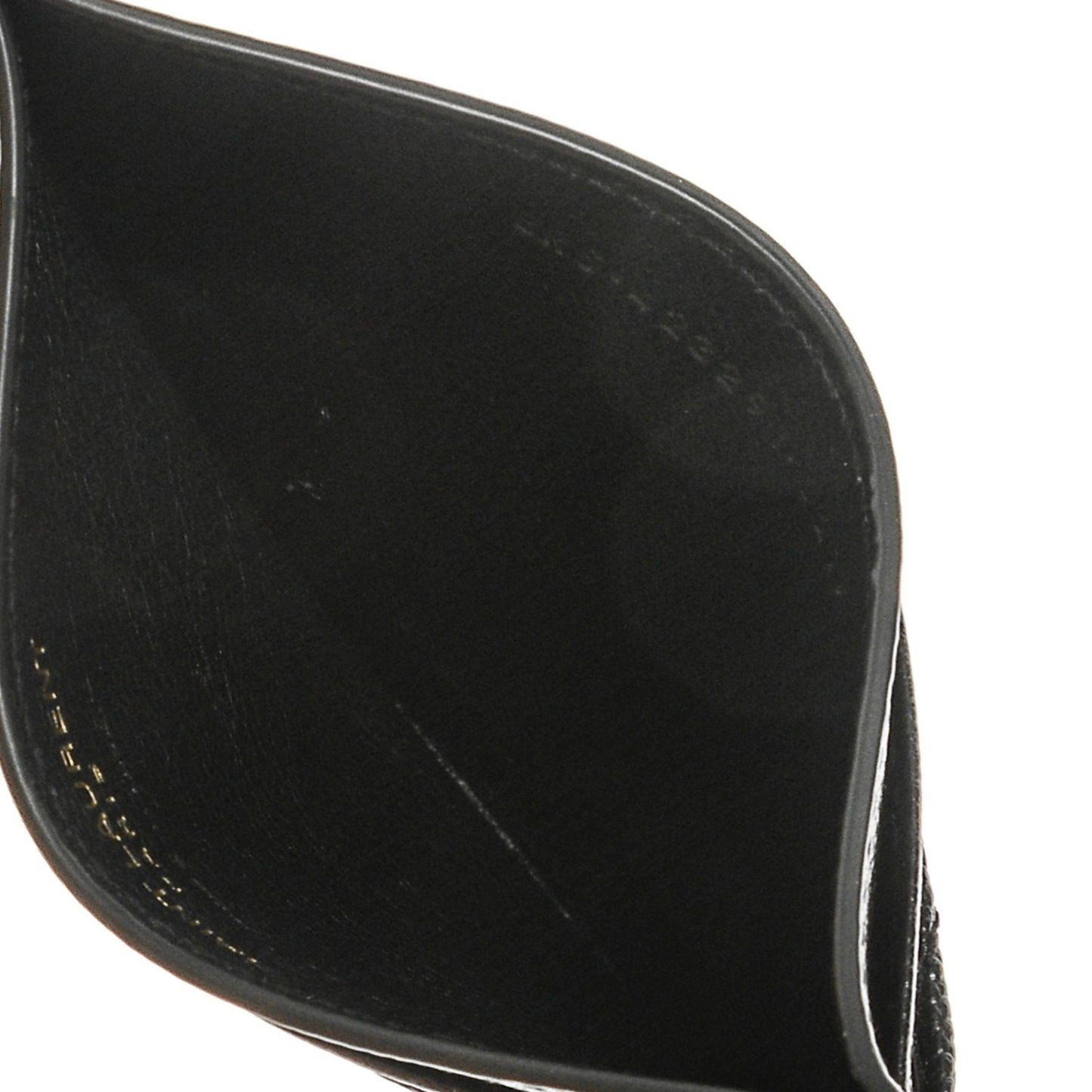 Grain De Poudre Matelasse Chevron Monogram Credit Card Case Black
