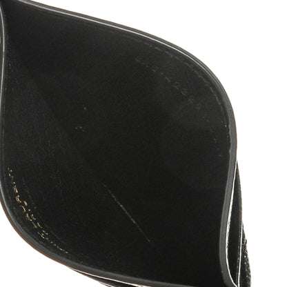 Saint Laurent Grain De Poudre Matelasse Chevron Monogram Credit Card Case Black 5 of 7