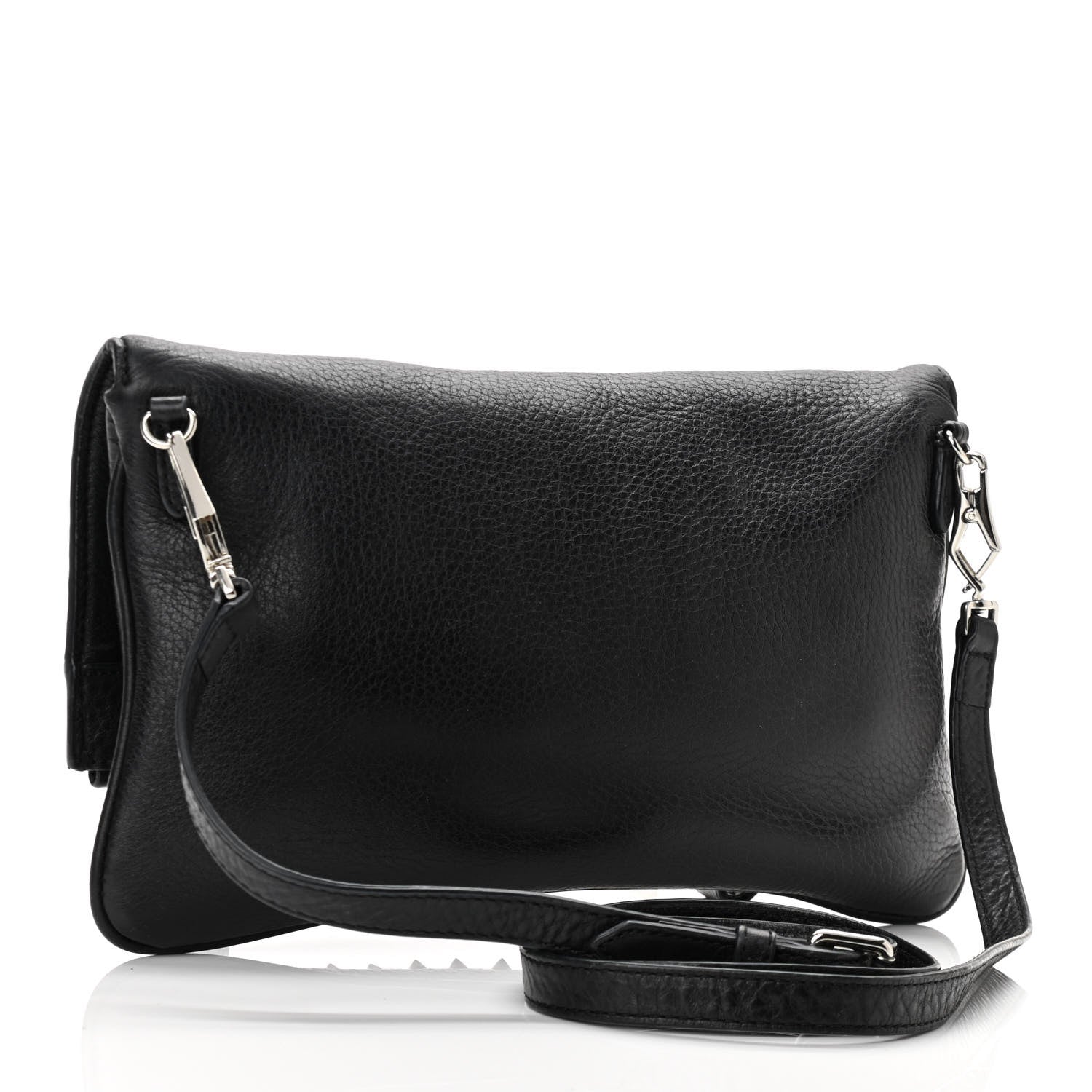 Burberry Calfskin Studded Shoulder Bag Black 3 of 10