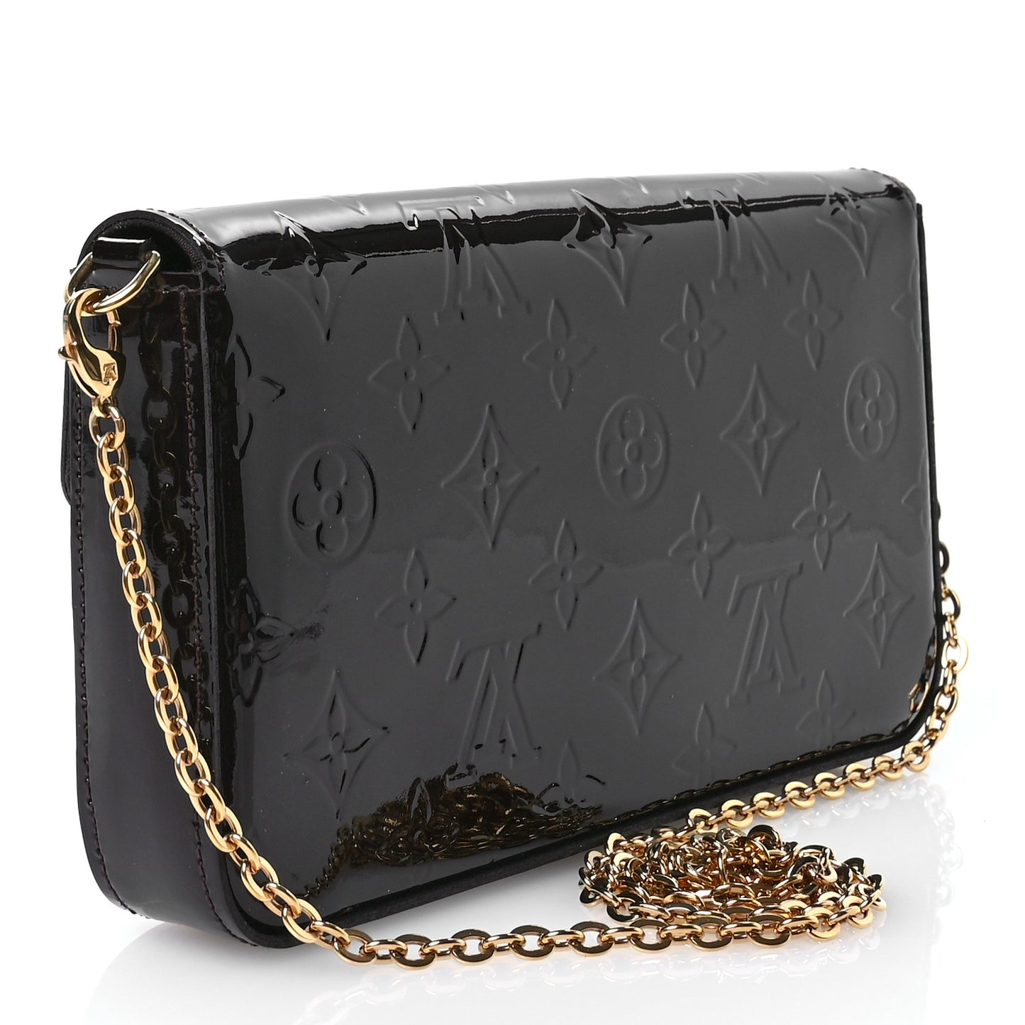 Vernis Pochette Felicie Chain Wallet Amarante