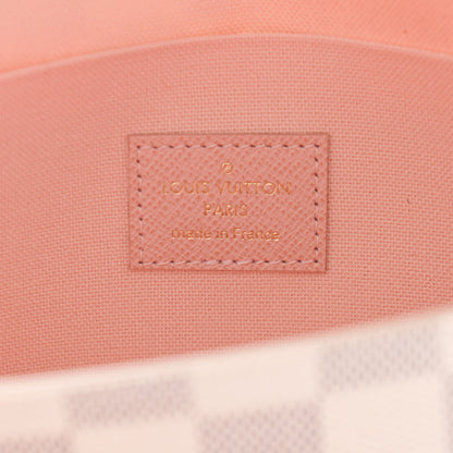 Louis Vuitton Damier Azur Pochette Felicie Chain Wallet Rose Ballerine 7 of 11