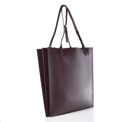 Celine Smooth Calfskin Triple Shopper Tote Burgundy 3 of 10