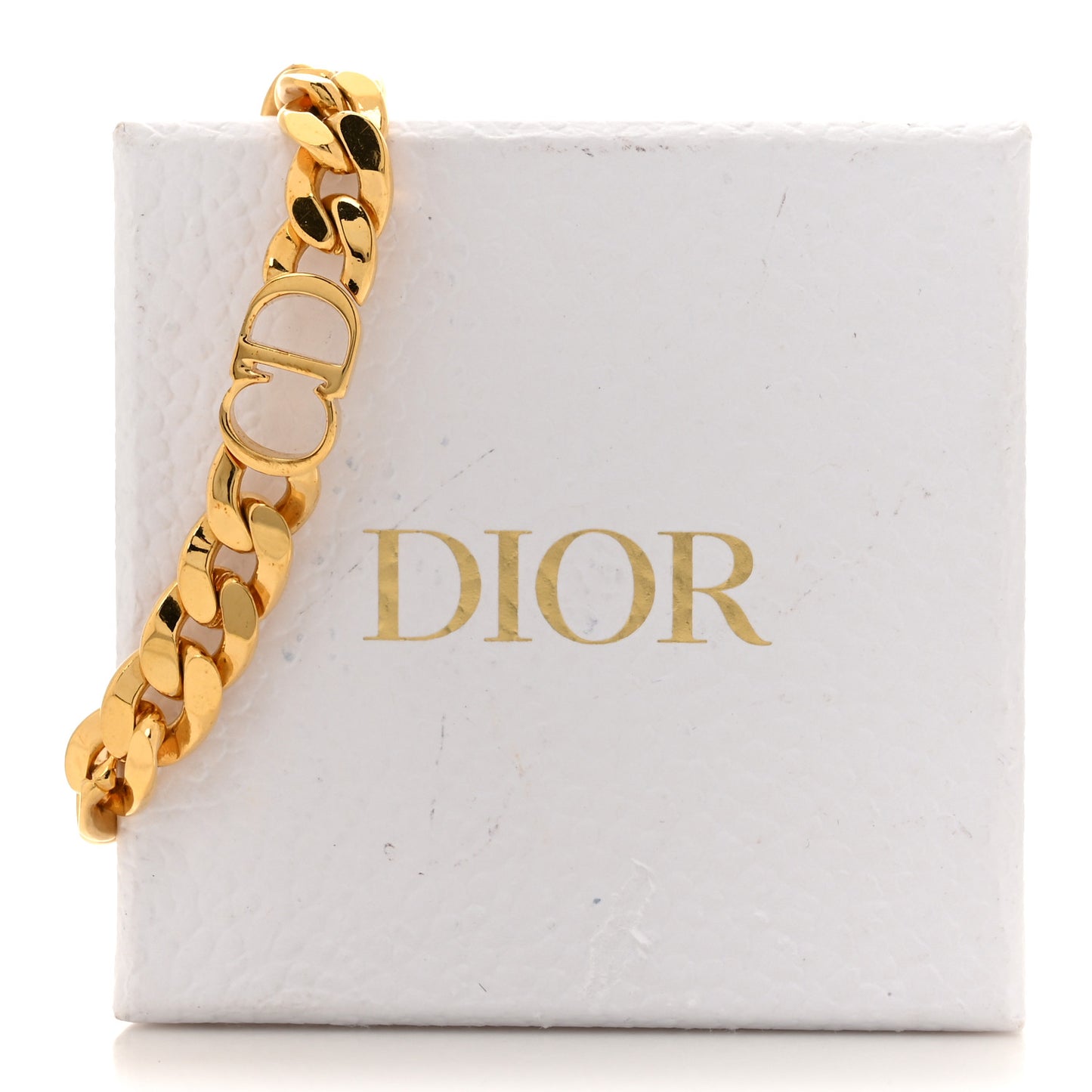 Metal Petit CD Chain Bracelet Gold