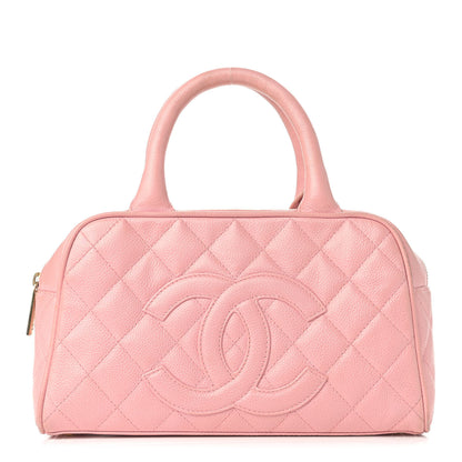 Chanel Caviar Quilted Small Bowler Pink 1 of 24