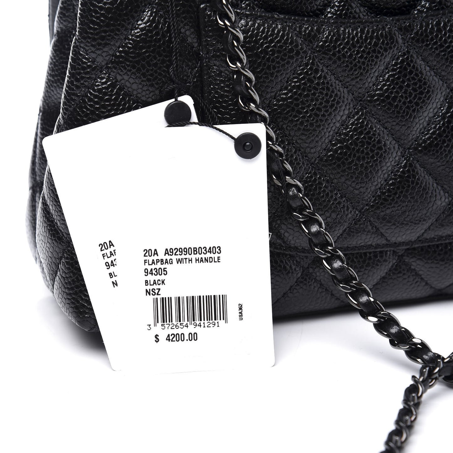 Caviar Quilted Mini Coco Handle Flap So Black