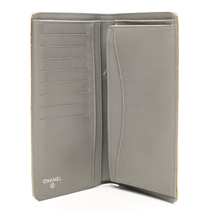 Chanel Striated Patent Yen Wallet Gold 5 of 9