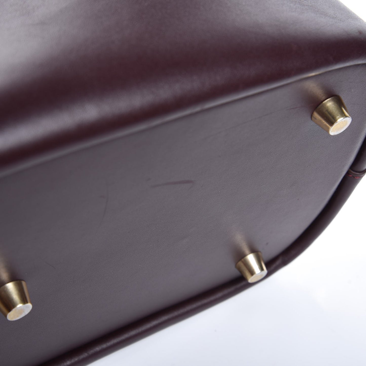 Calfskin Doctor Frame Bag Burgundy