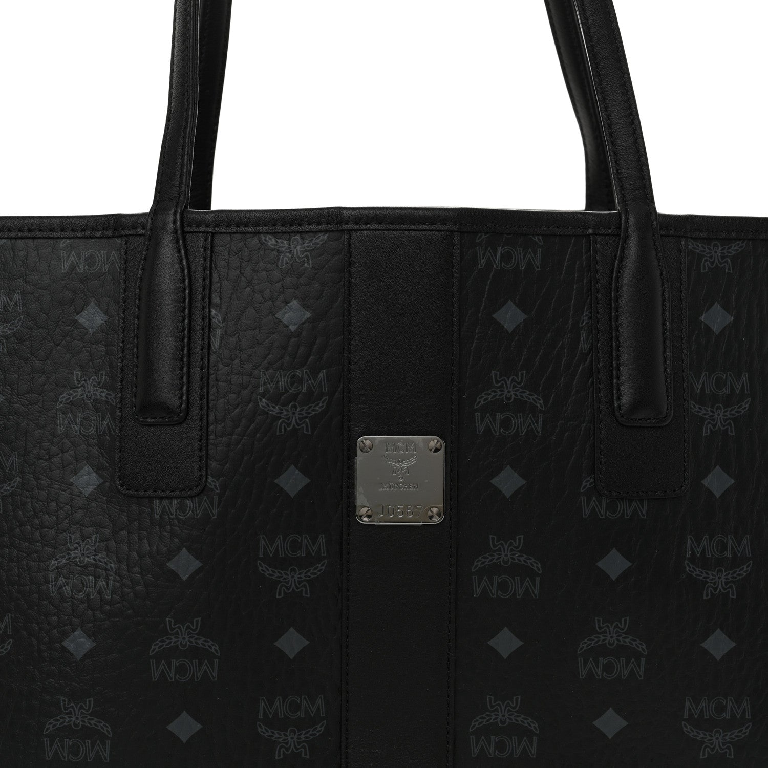 MCM Visetos Medium Liz Reversible Shopper Tote Black 13 of 18