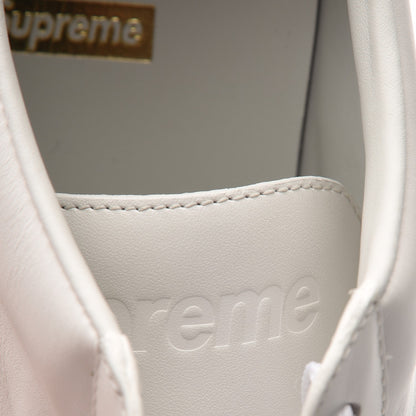 Louis Vuitton X SUPREME Calfskin Monogram Sneakers 9 White Red 7 of 12
