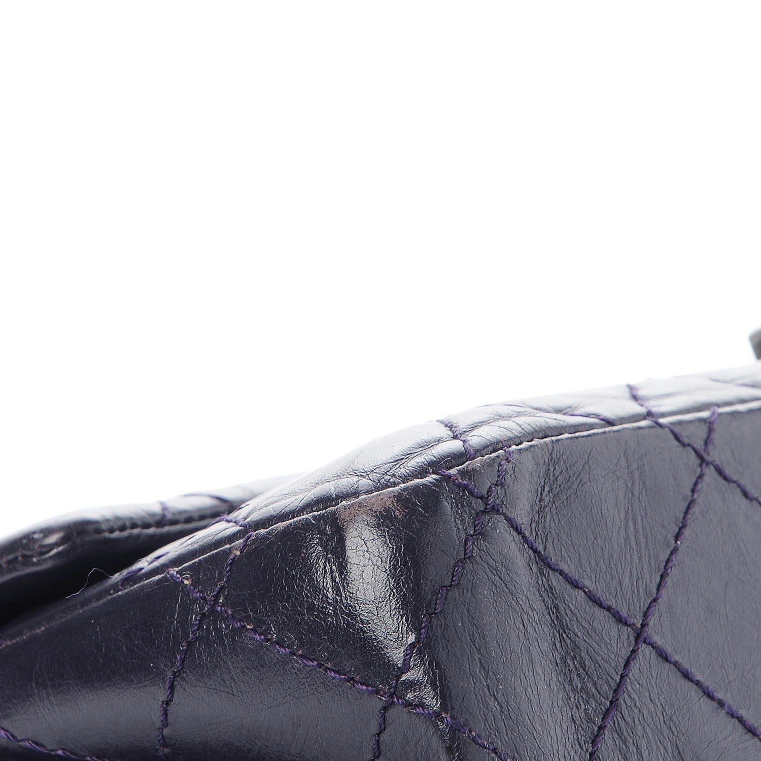 Chanel Aged Calfskin Quilted 2.55 Reissue 226 Flap Dark Purple 10 of 11